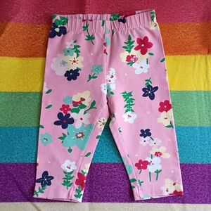 Hanna Andersson 90cm/3 Pink & Multicolor Floral Capris